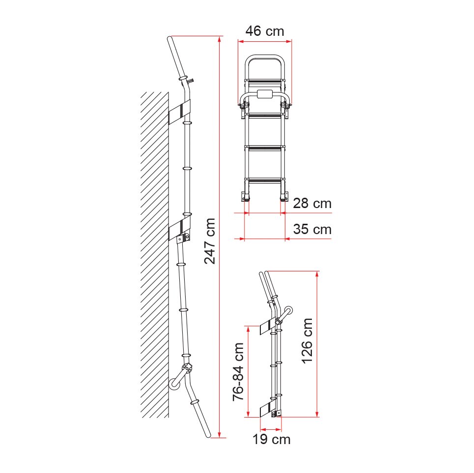 Außenleiter Deluxe 8 klappbar