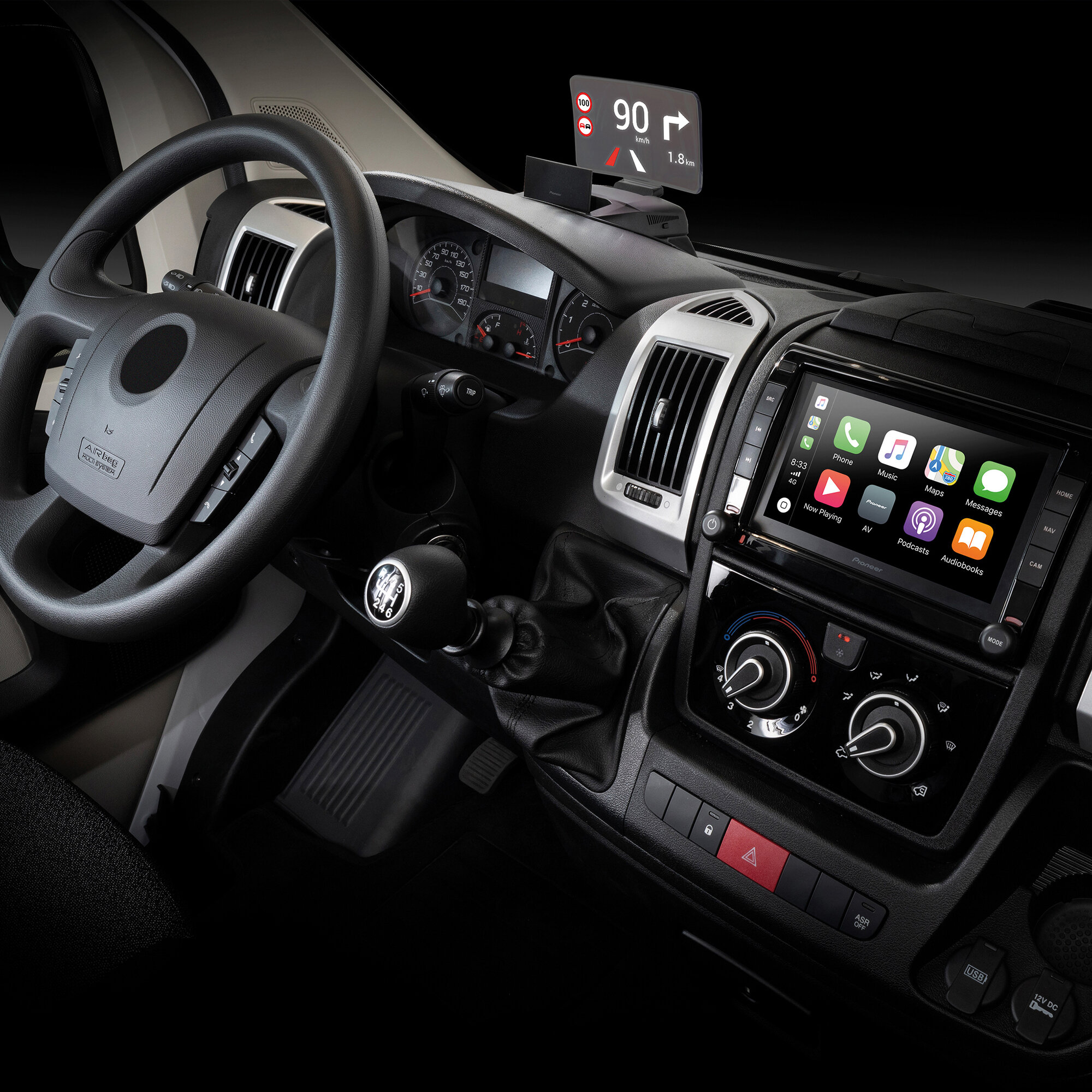 Head-Up-Display für Pioneer AVIC-Z1000DAB-C für Fiat Ducato