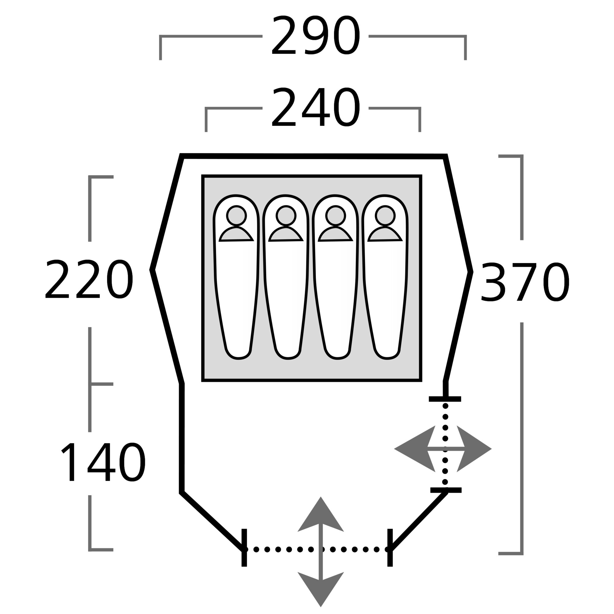 Kuppelzelt Tessin 4.1