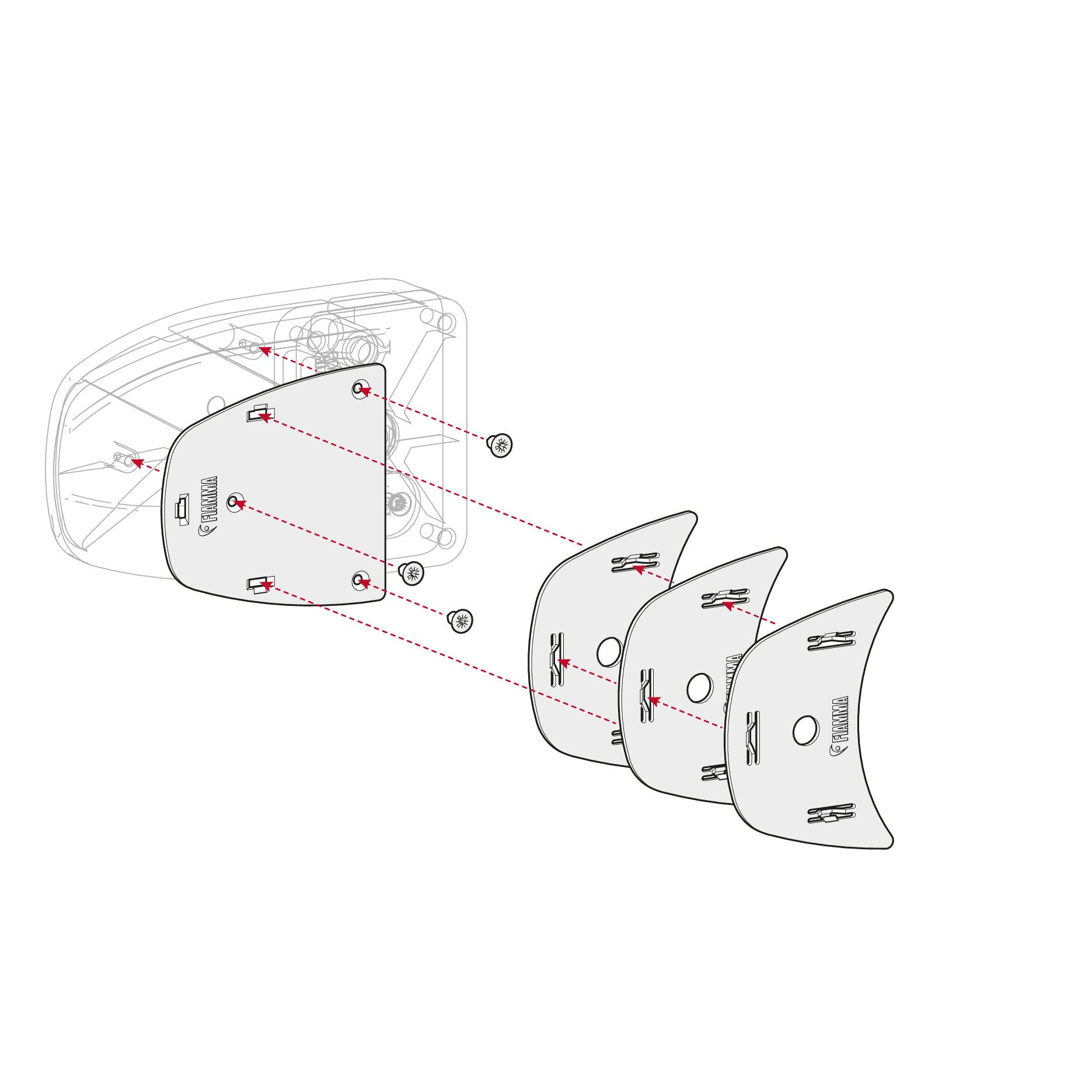 Abstandshalter Kit Spacer Safe Door