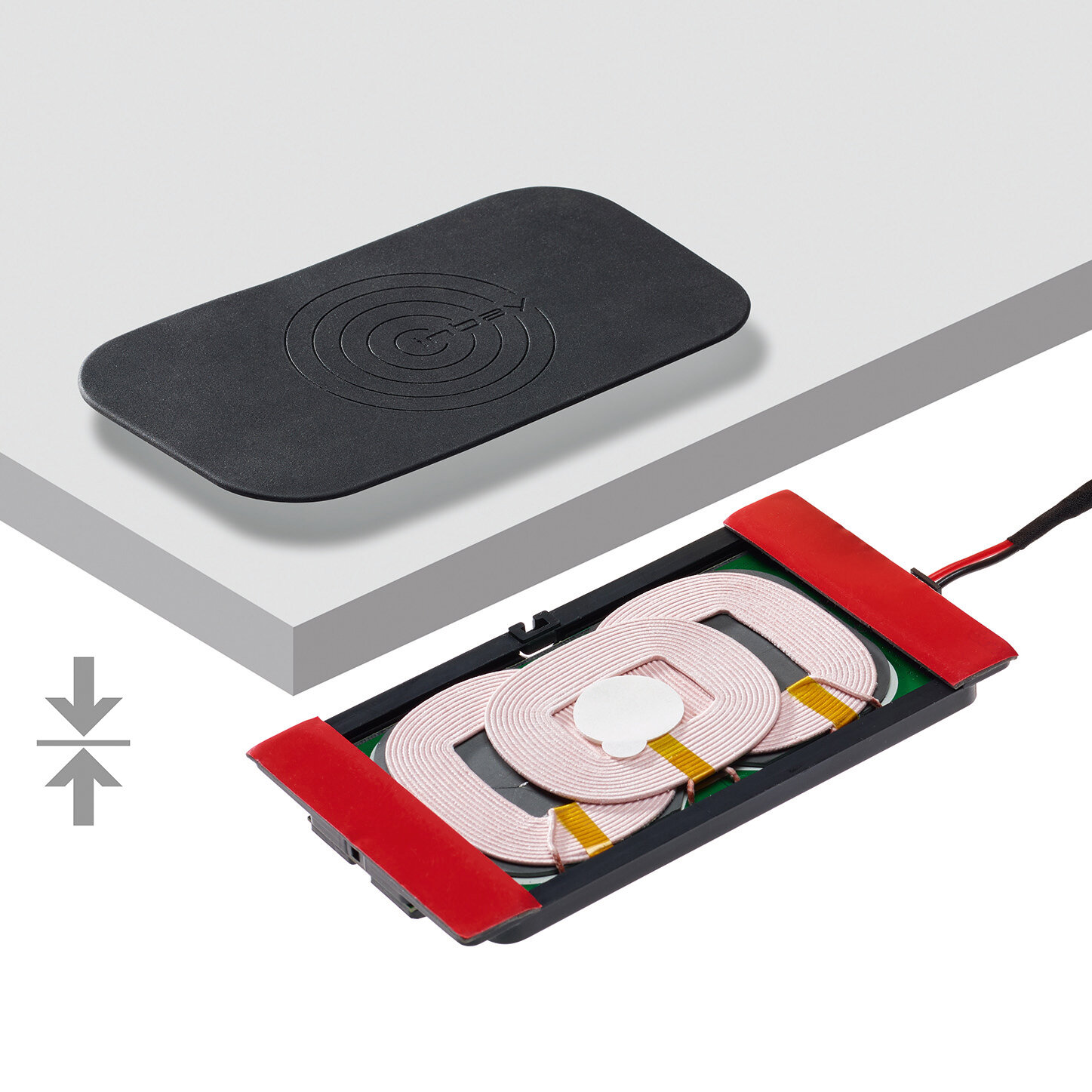 Wireless Charger Nachrüst-Kit 3 Spulen mit Pad + LWL