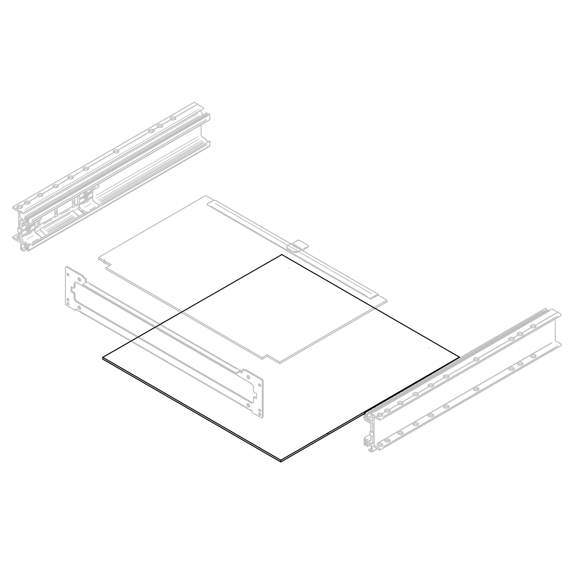 Gehäuseplatte unten Thule Slide-Out V19 Ducato 400