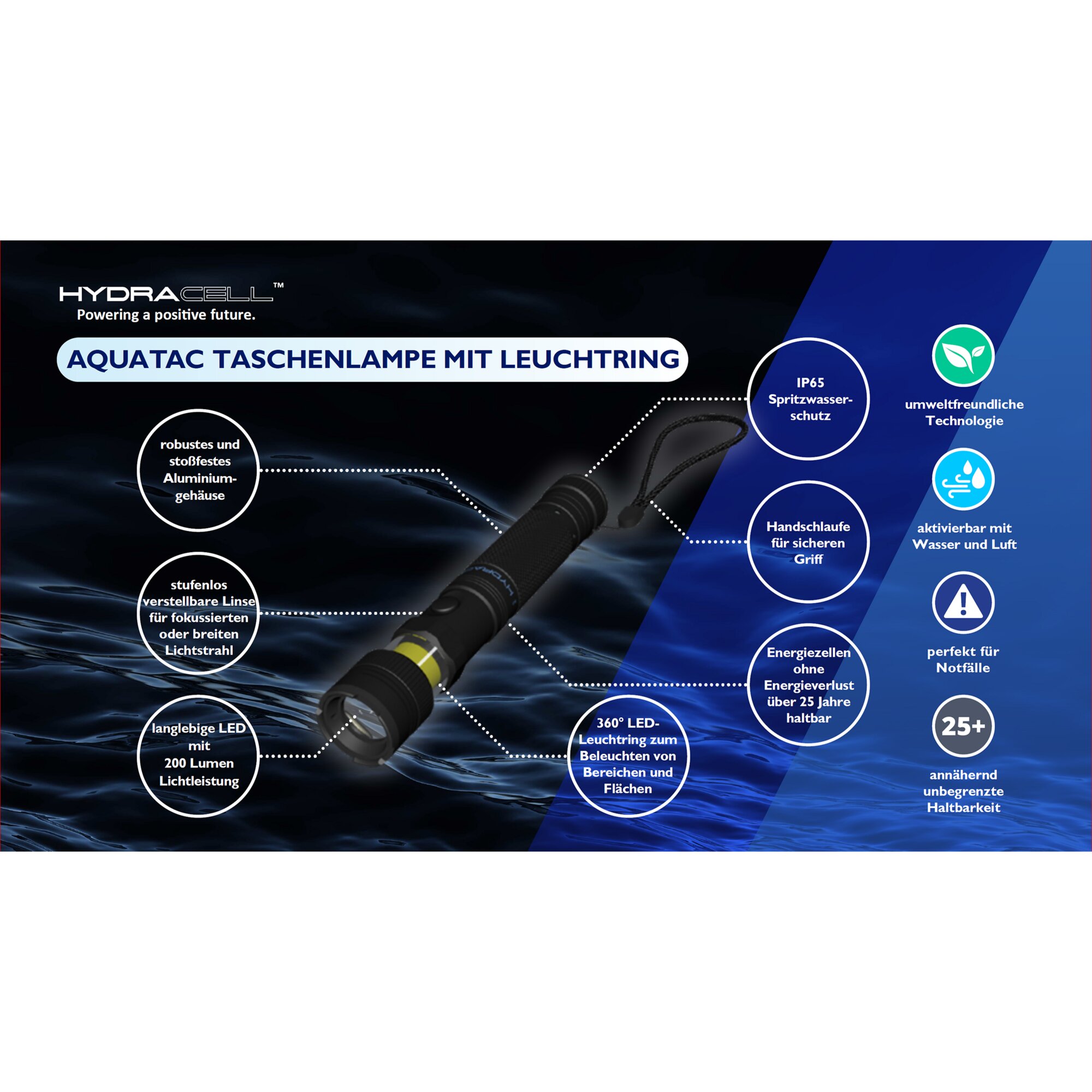 Taschenlampe HydraCell AQUA TAC