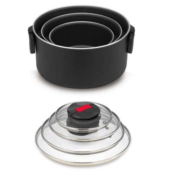 Click&Cook Kochtopf mit Glasdeckel