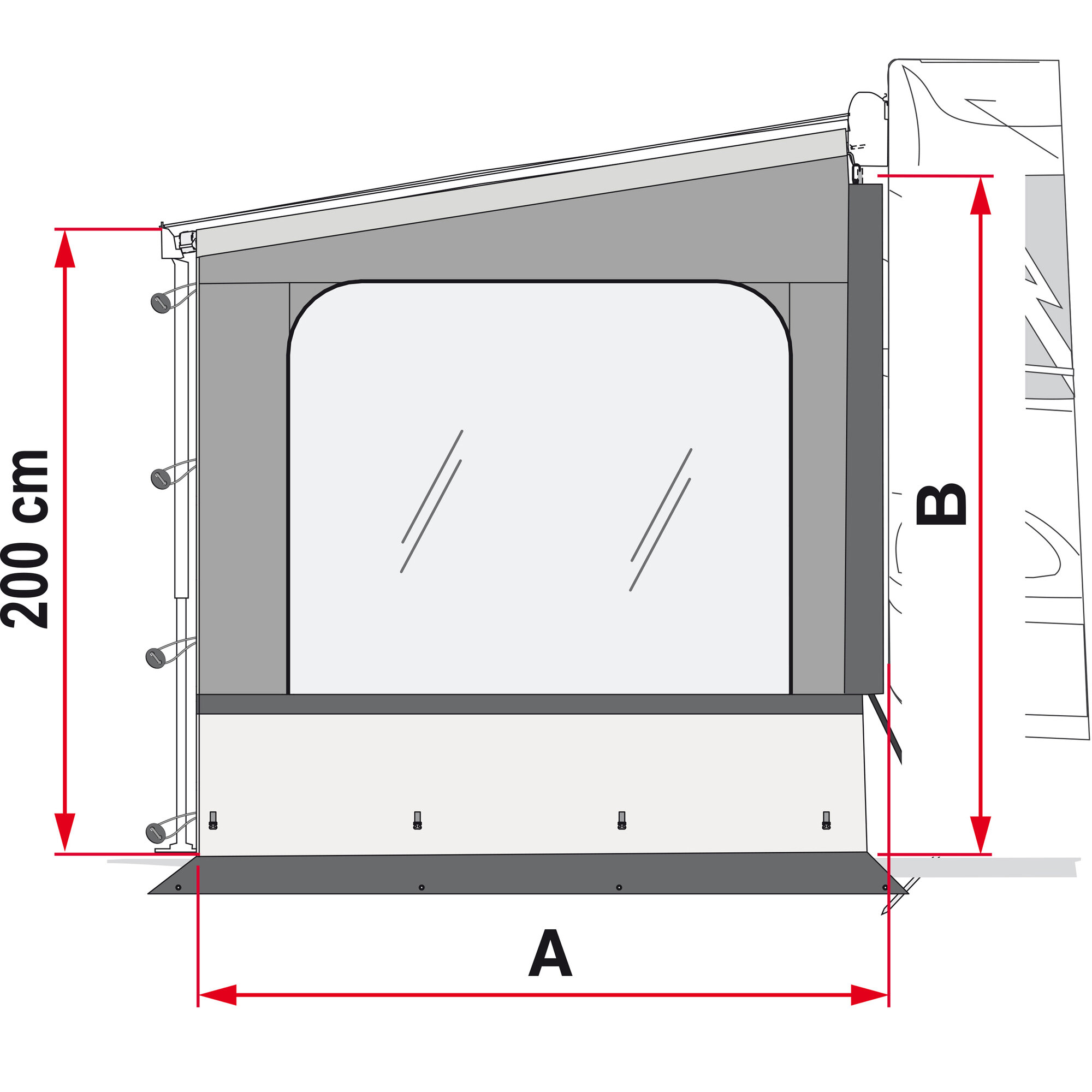 Seitenwand Side W Pro CaravanStore, F35