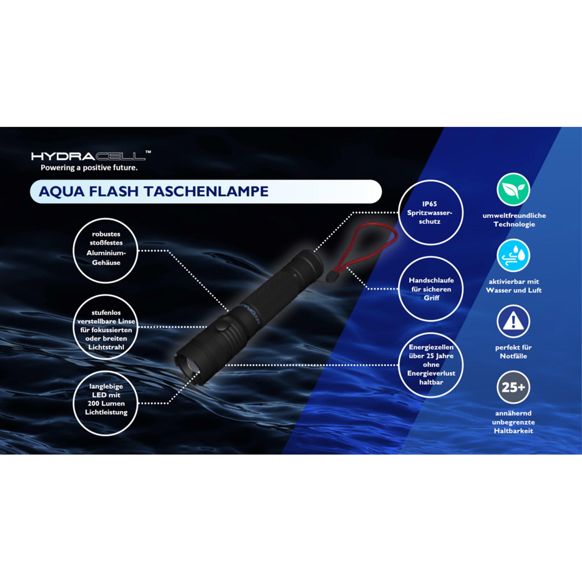 Taschenlampe HydraCell AQUA FLASH
